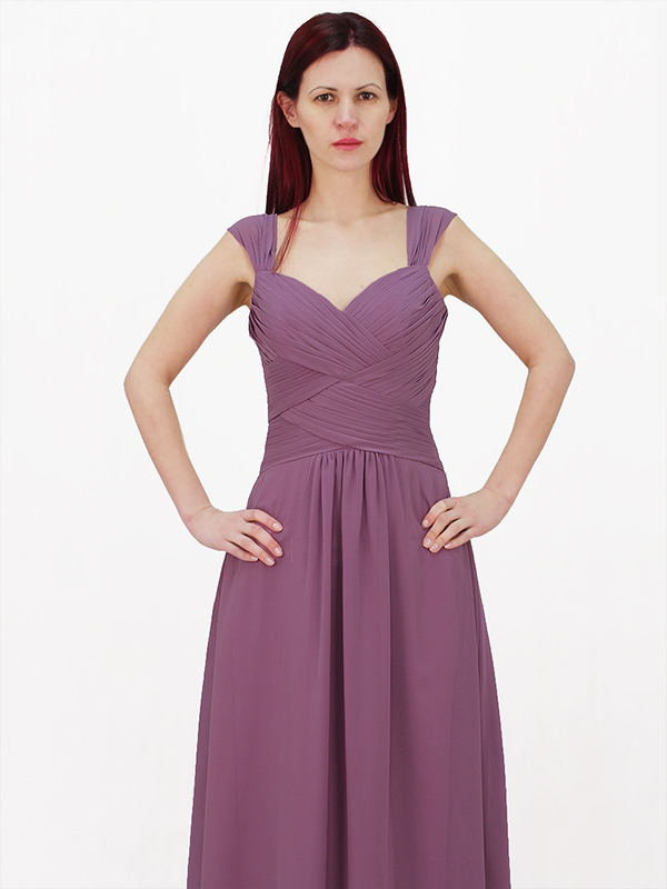(image for) Lilac Chiffon Bridesmaid Dress With Zip Back