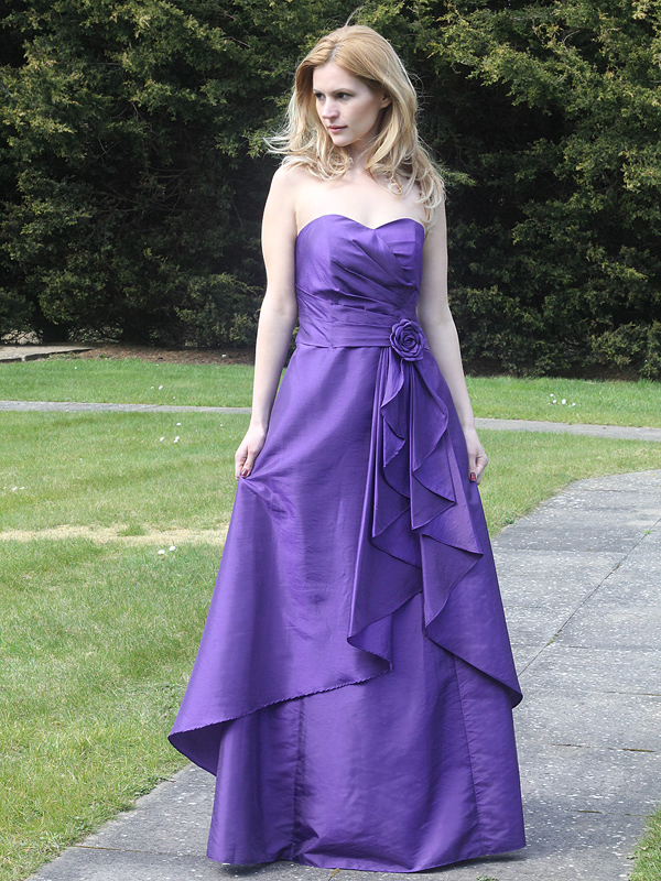(image for) Cadbury Purple Taffeta Bridesmaid Dress 4002