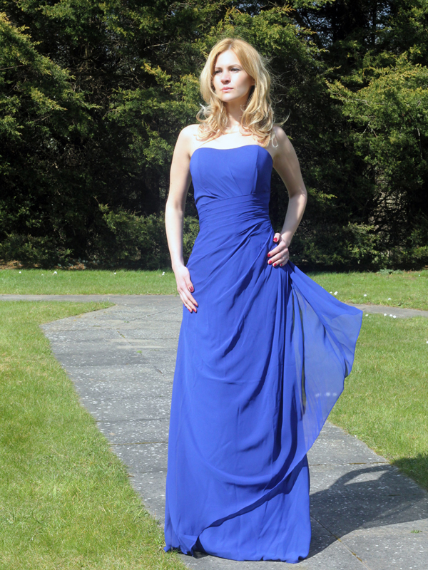 (image for) Royal Blue Chiffon Bridesmaid Dress
