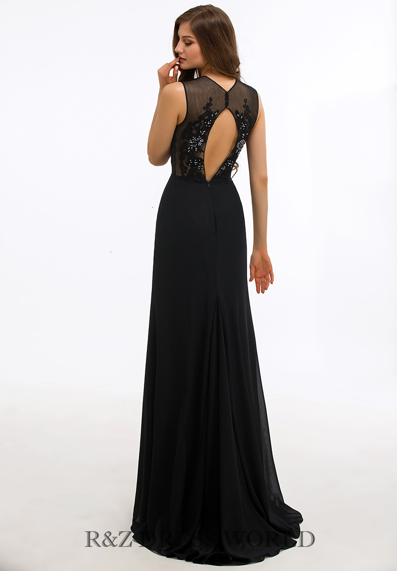 (image for) Black lace applique dress