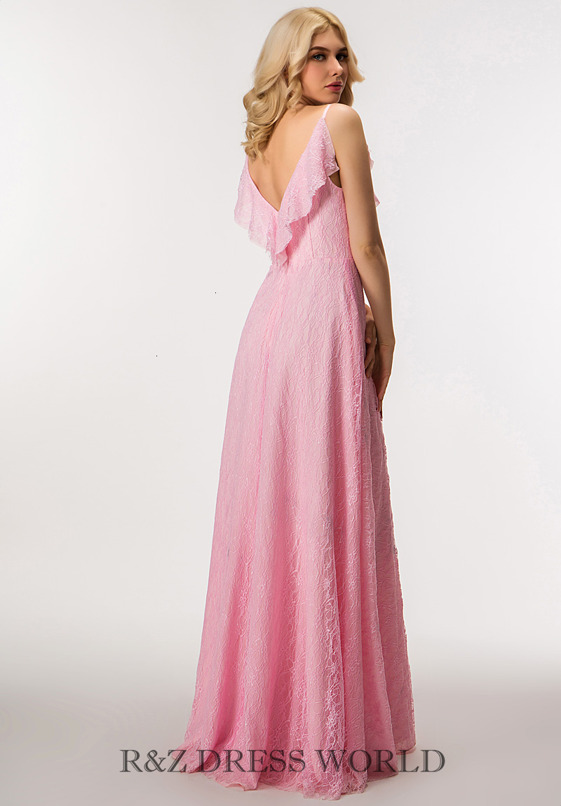 (image for) Pink lace prom dress