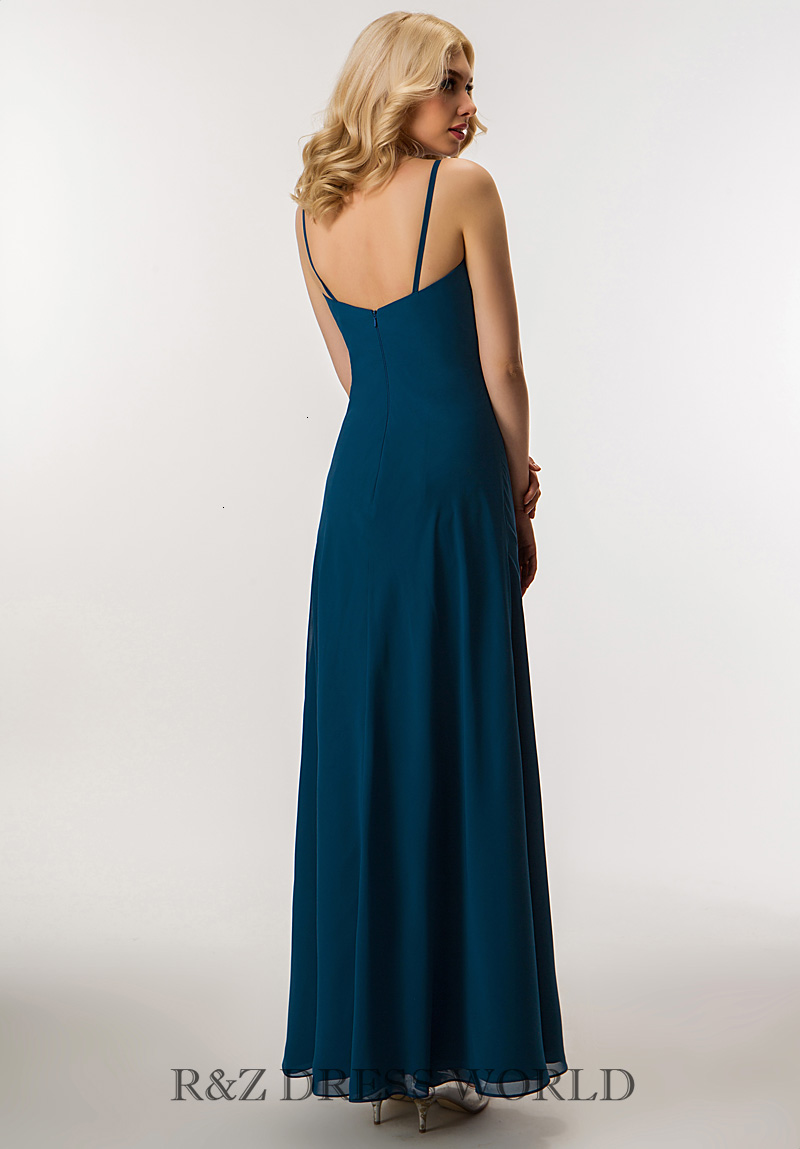 (image for) Teal blue cow neck dress - Click Image to Close