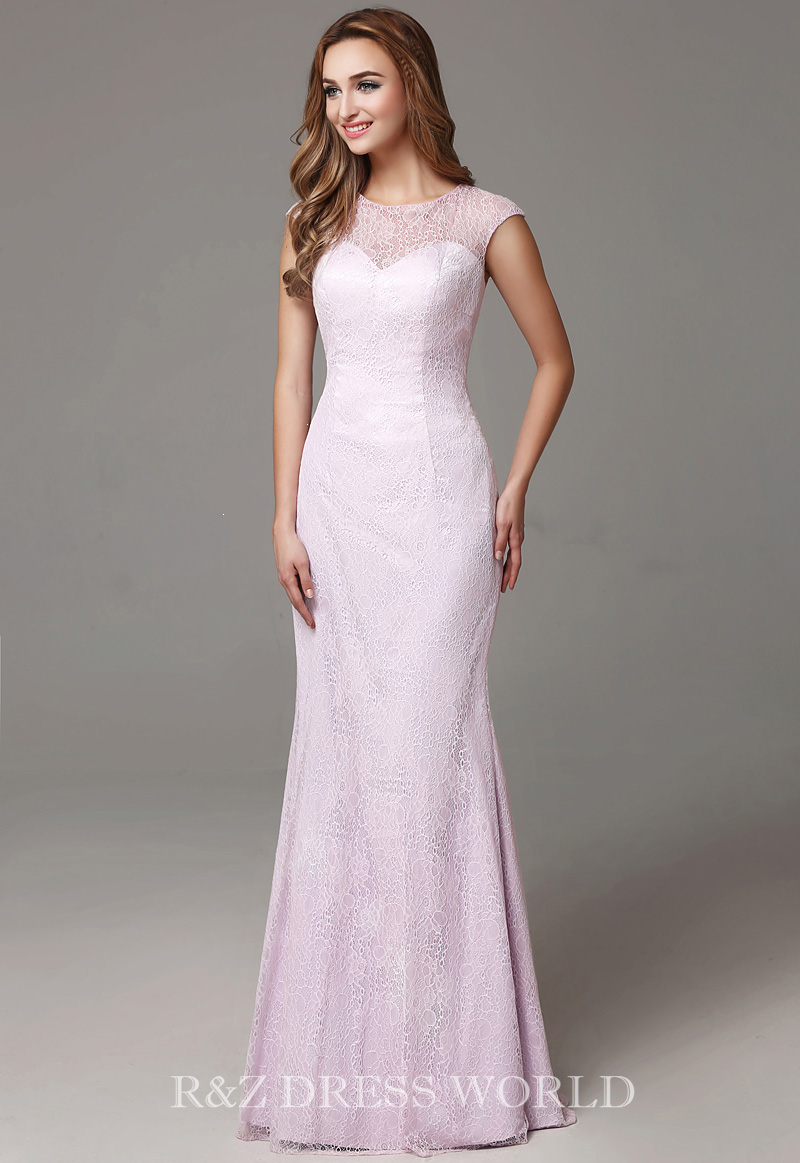 (image for) Lilac lace fishtail prom dress