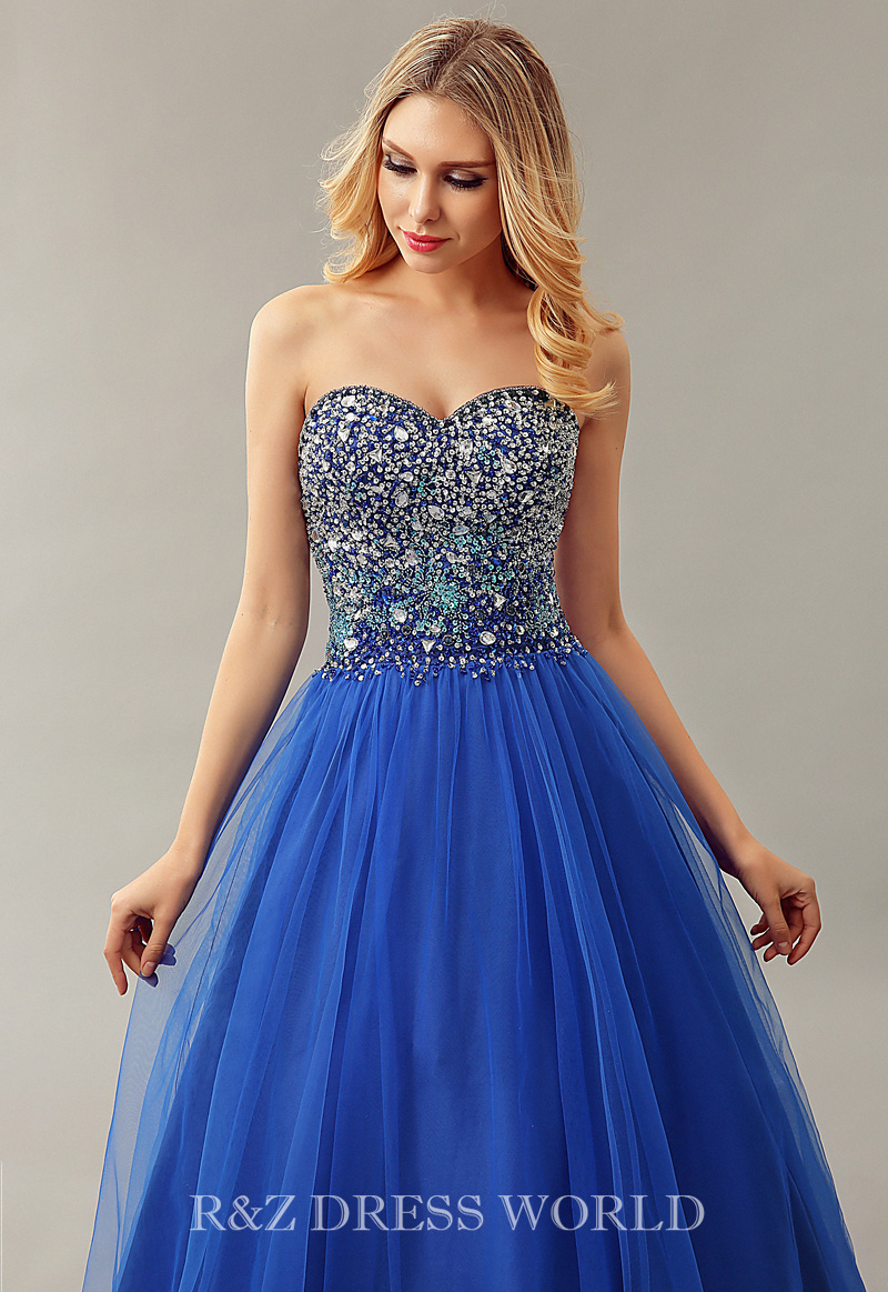 (image for) Royal blue princess prom dress
