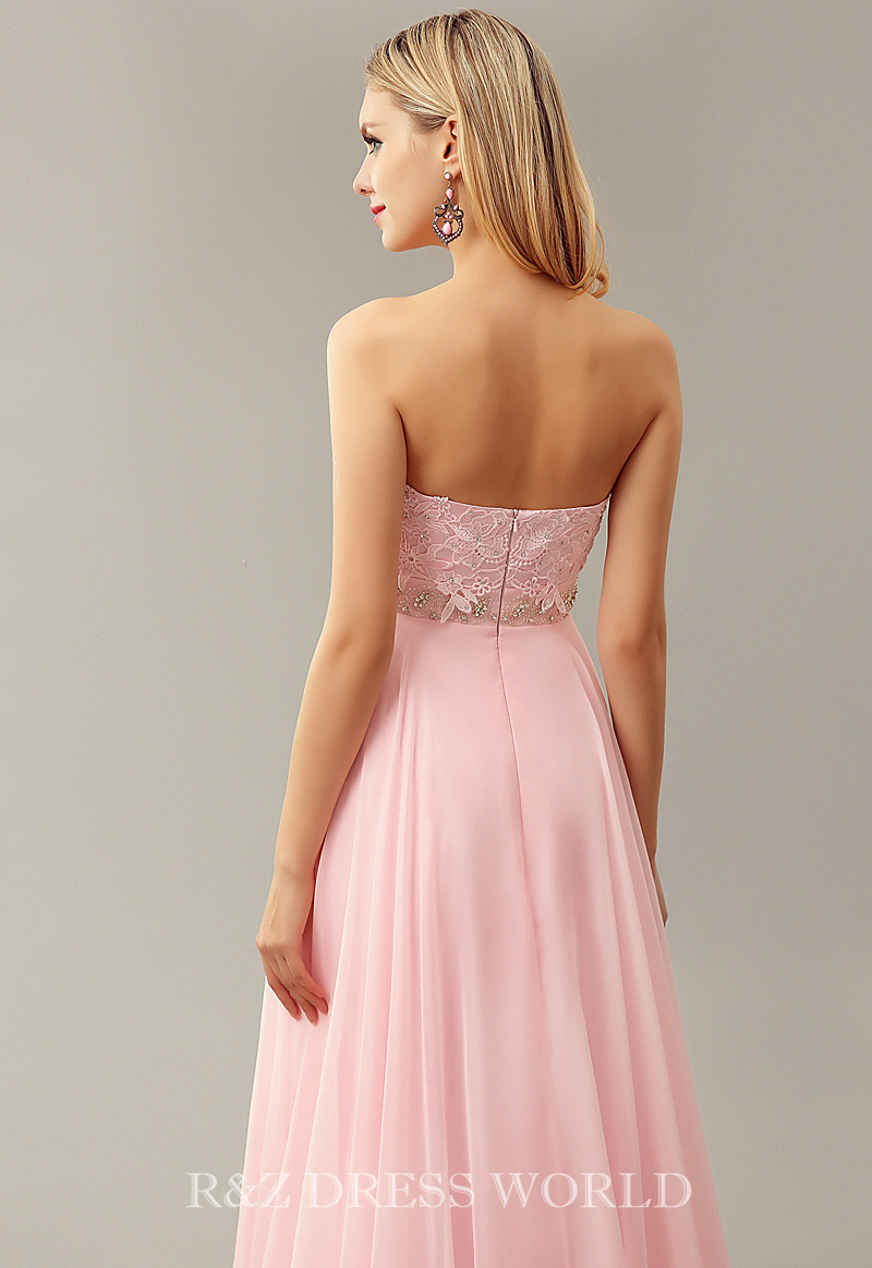 (image for) Strapless baby pink prom dress